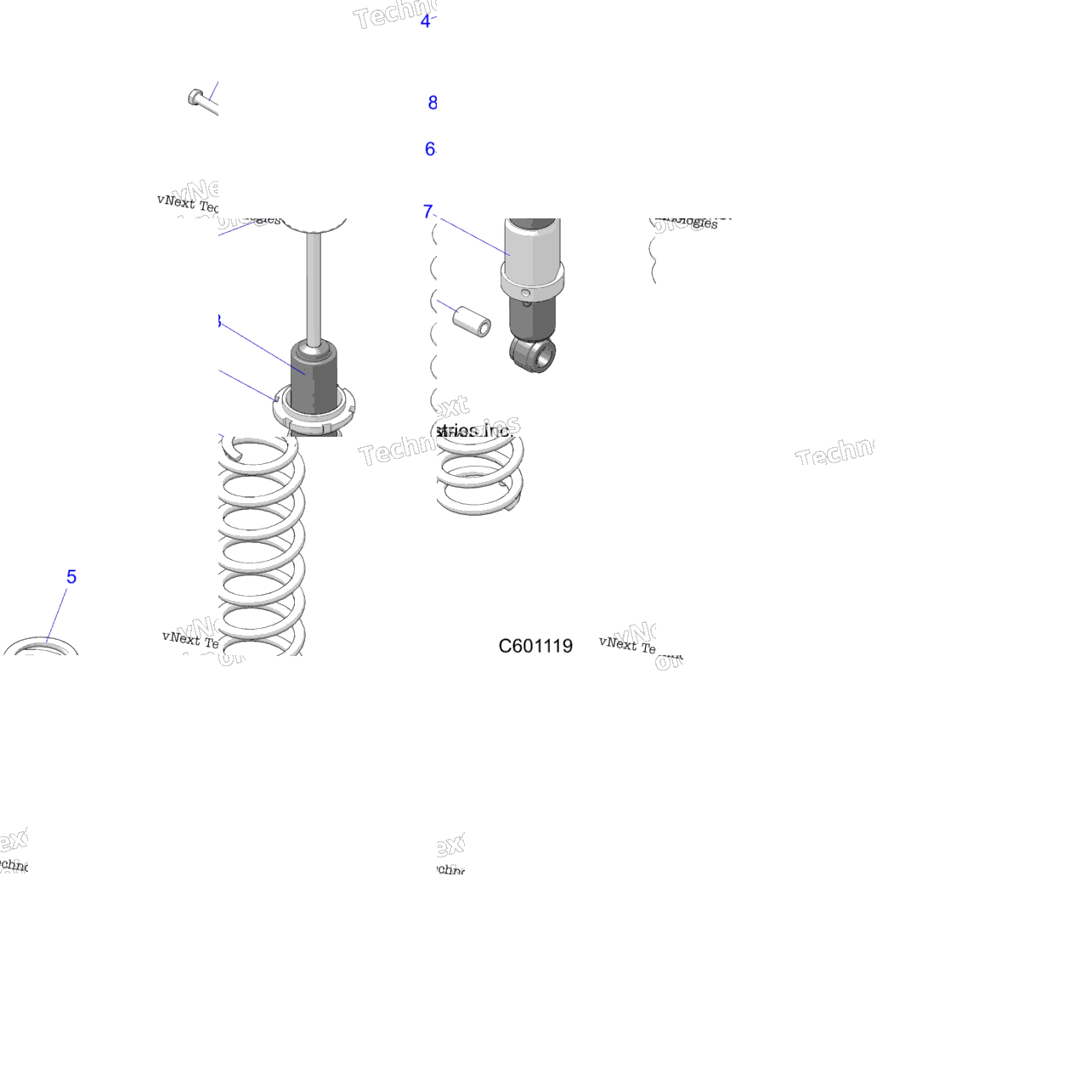 Suspension, Shock, Rear Track (C601119)