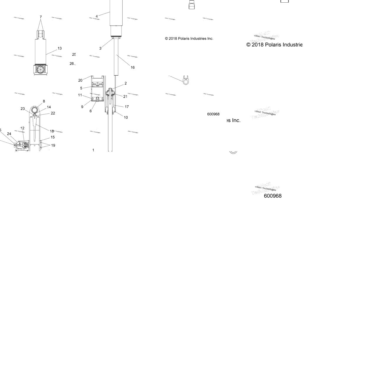 Suspension, Shock, Rear Track All Options (600968)