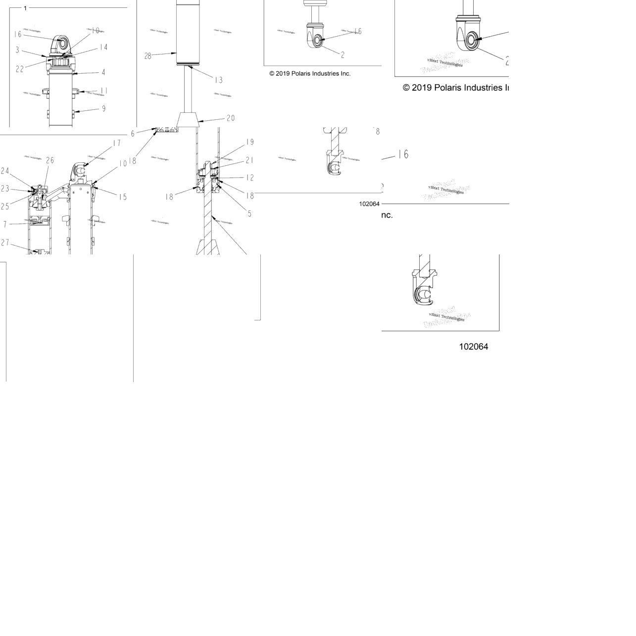 Suspension, Shock, Front Piggyback, Lh, Rh, Internals