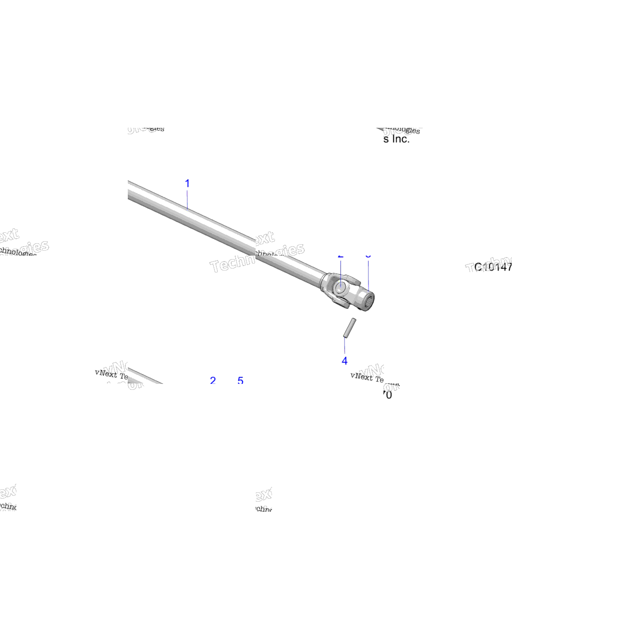 Drive Train, Prop Shaft, Front