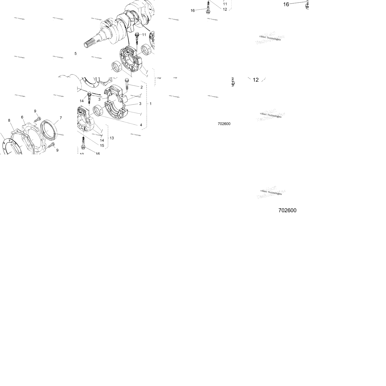 Engine, Main Bearing Case