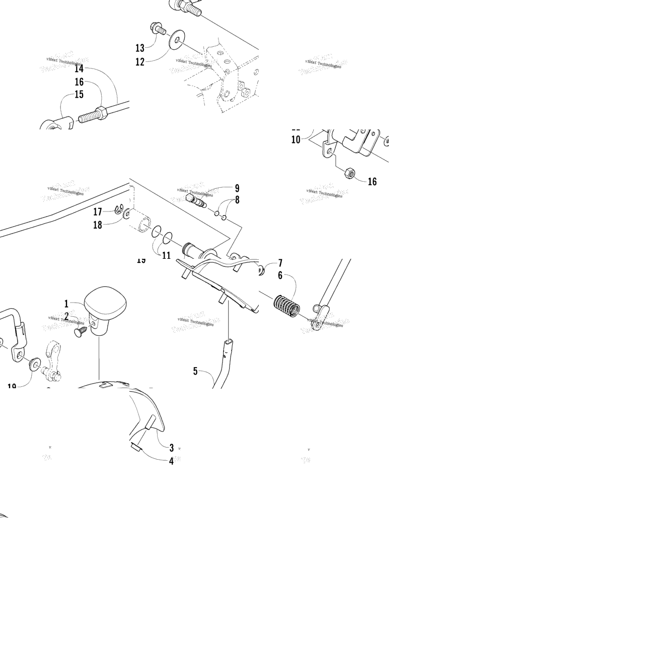 Reverse Shift Lever Assembly