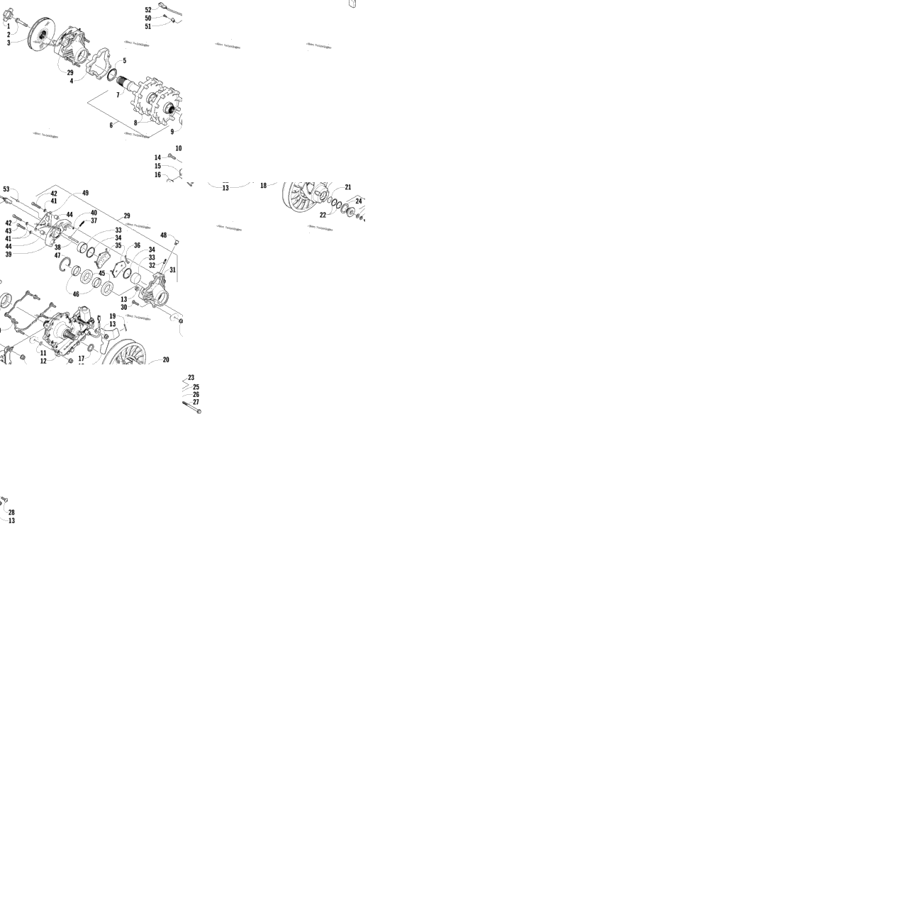 Drive Train Shaft And Brake Assemblies