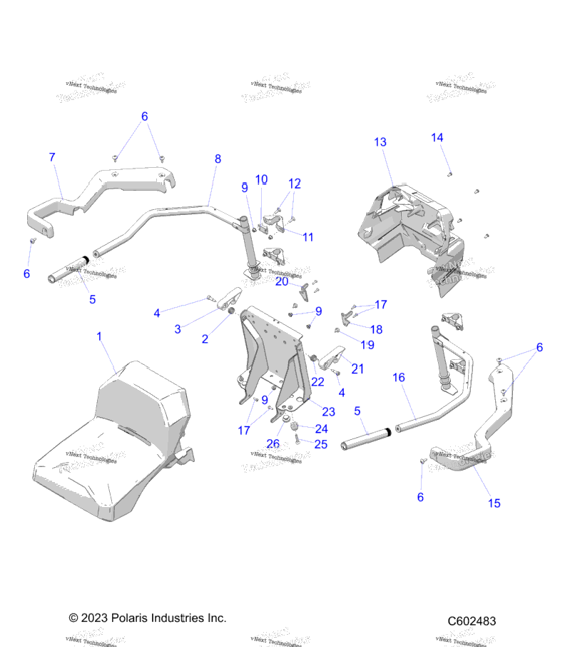 Body, Passenger Seat & Arm Rest Asm