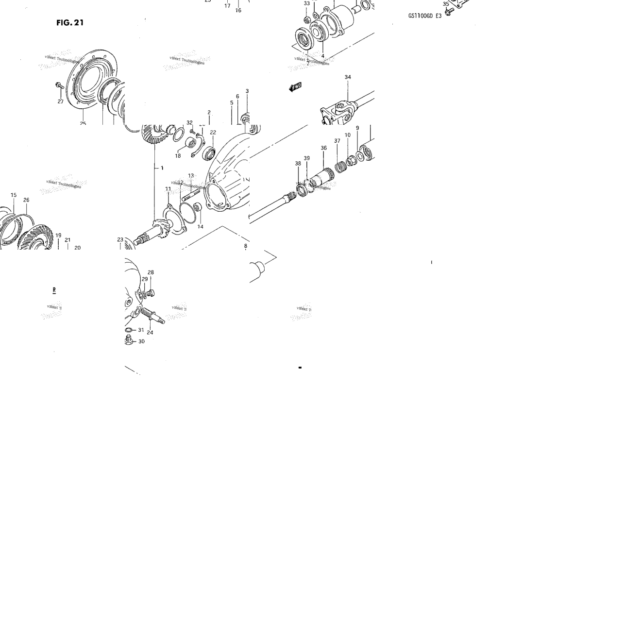 Propeller Shaft - Final Drive Gear