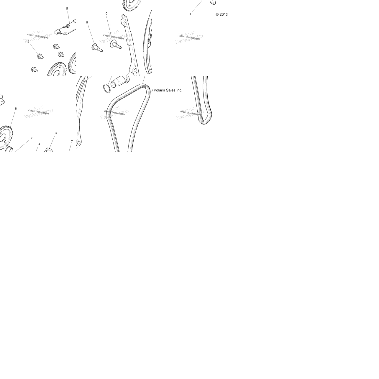 Engine, Cam Chain And Tensioner
