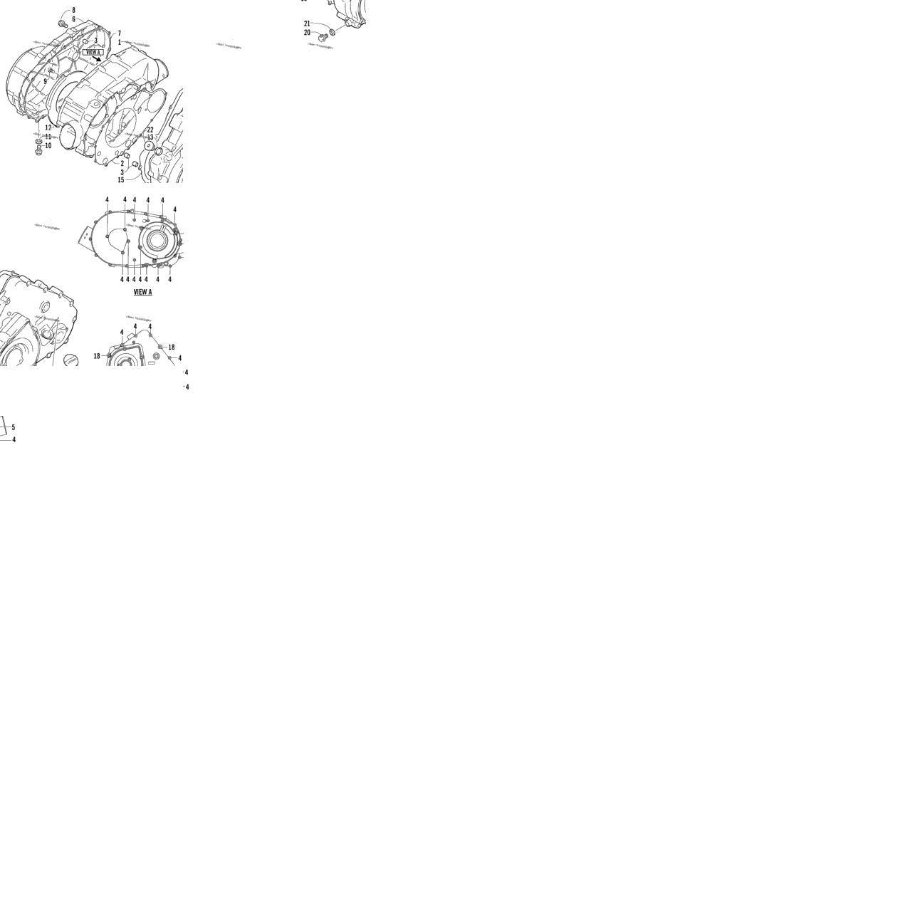 Clutch/V-Belt/Magneto Cover Assembly