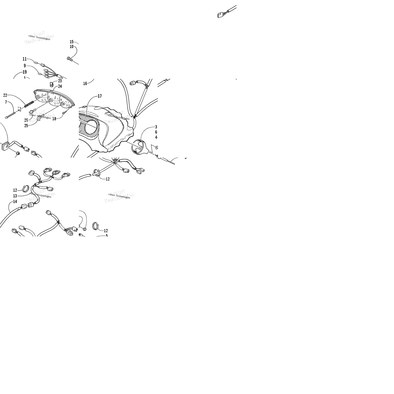Headlight, Instruments, And Wiring Assemblies