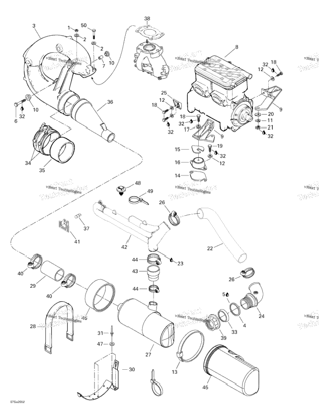 Engine Support And Muffler