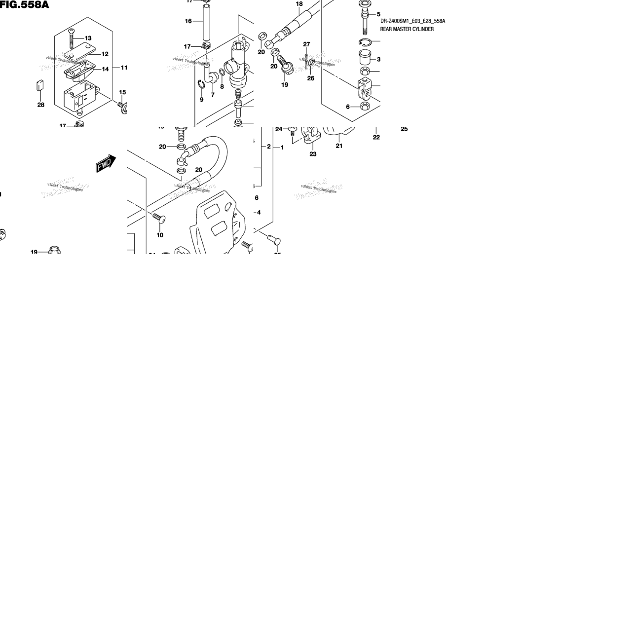 Rear Master Cylinder (Dr-Z400s)