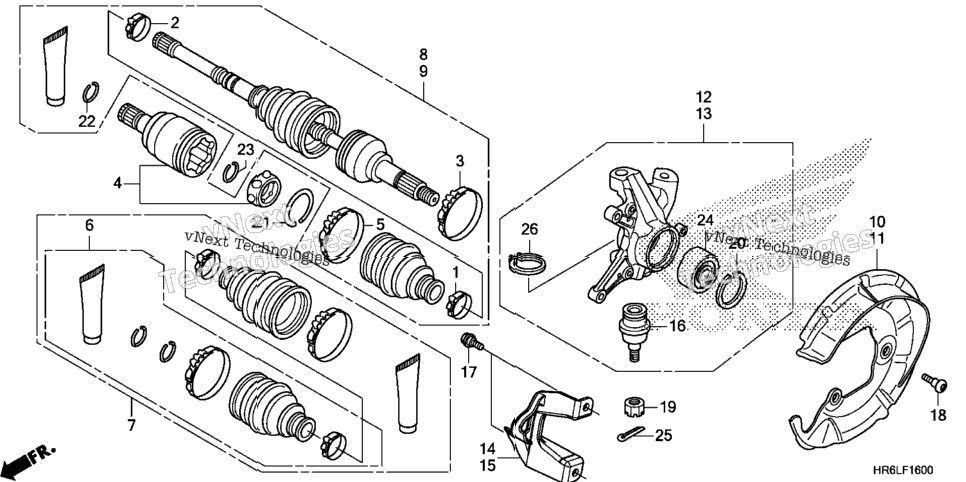 Front Knuckle@Front Drive Shaft