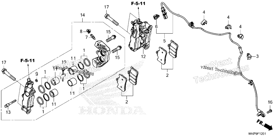 Front Brake Caliper (Cb500fa'22/'23)