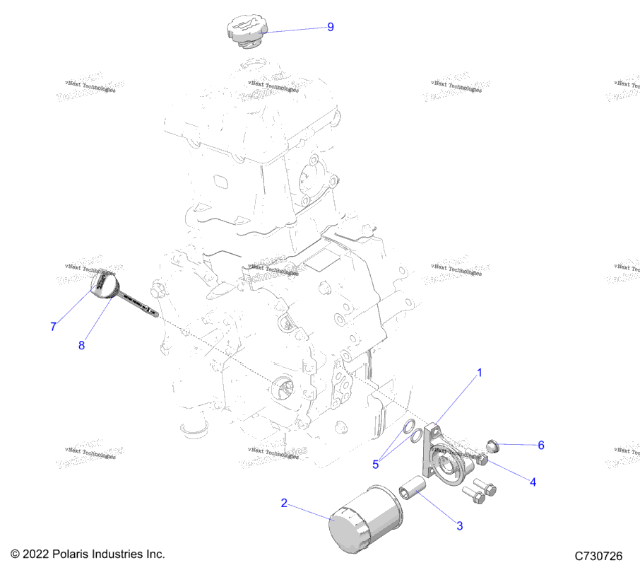 Engine, Oil Filter & Dipstick