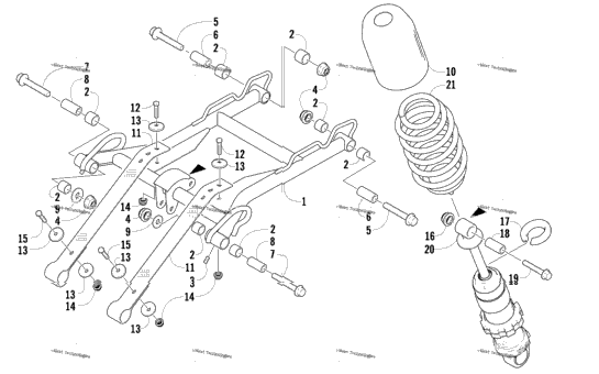 Rear Suspension Front Arm Assembly
