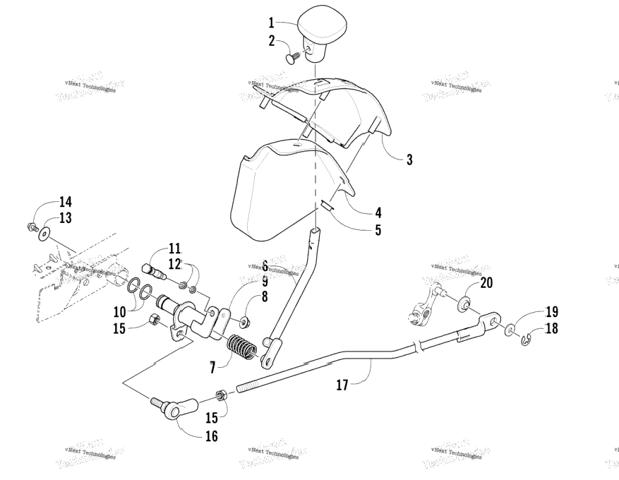 Reverse Shift Lever Assembly