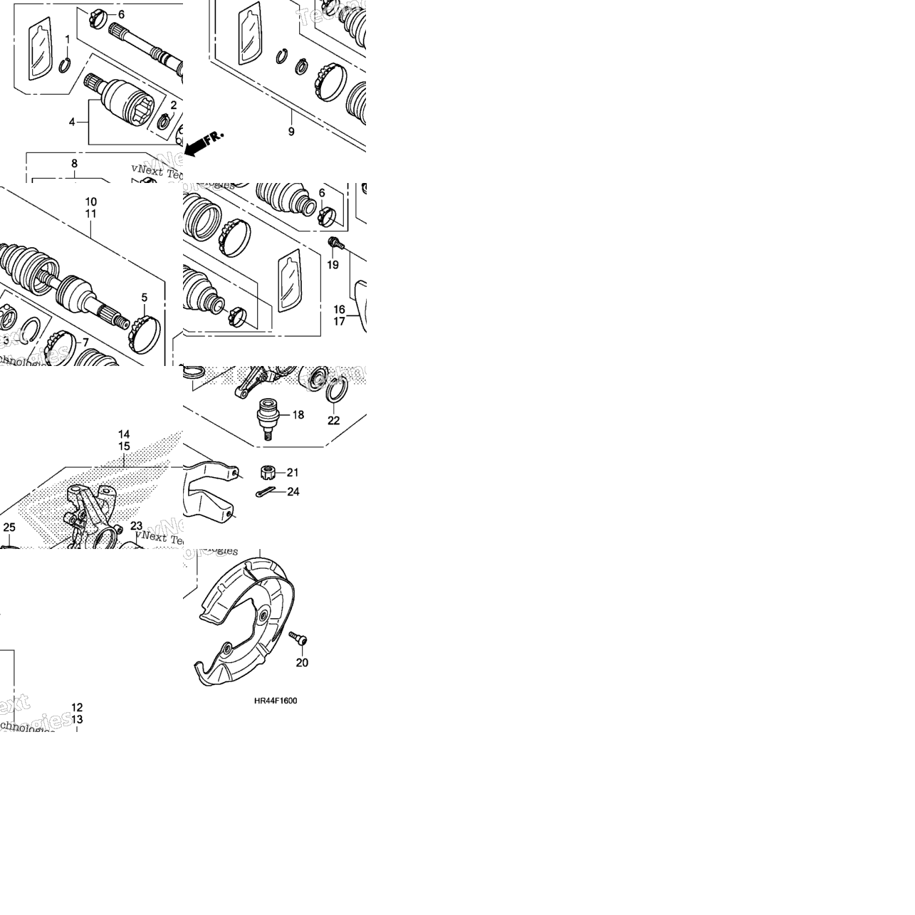 Front Knuckle + Front Drive Shaft