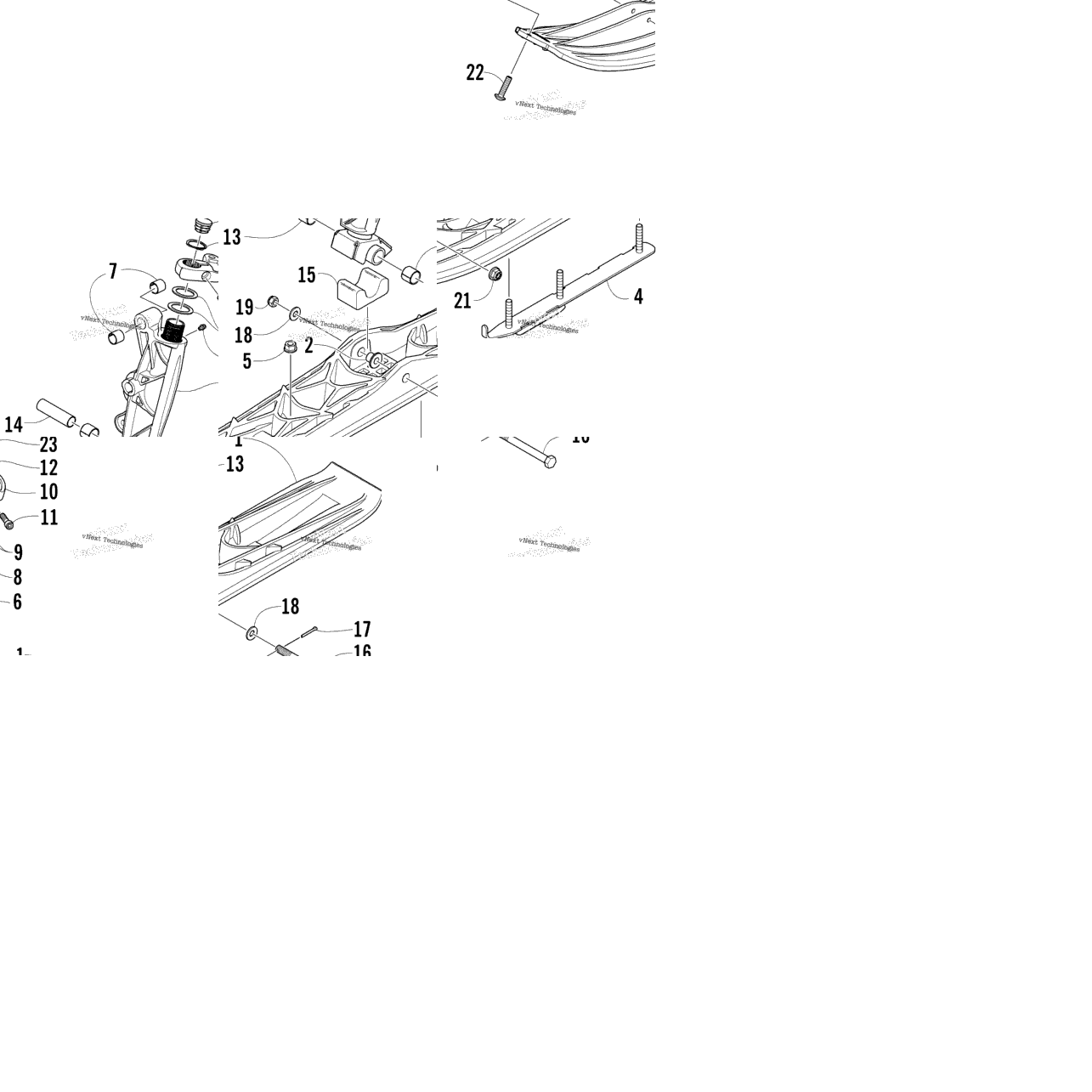 Ski And Spindle Assembly