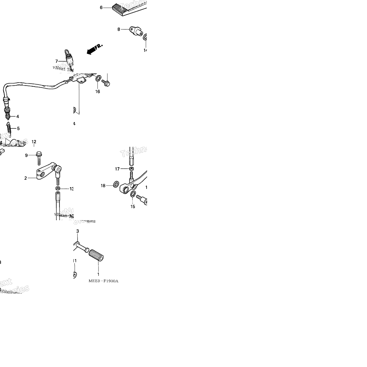 Brake Pedal + Change Pedal