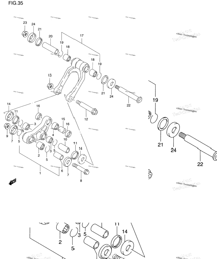 Rear Cushion Lever (Model T/V)