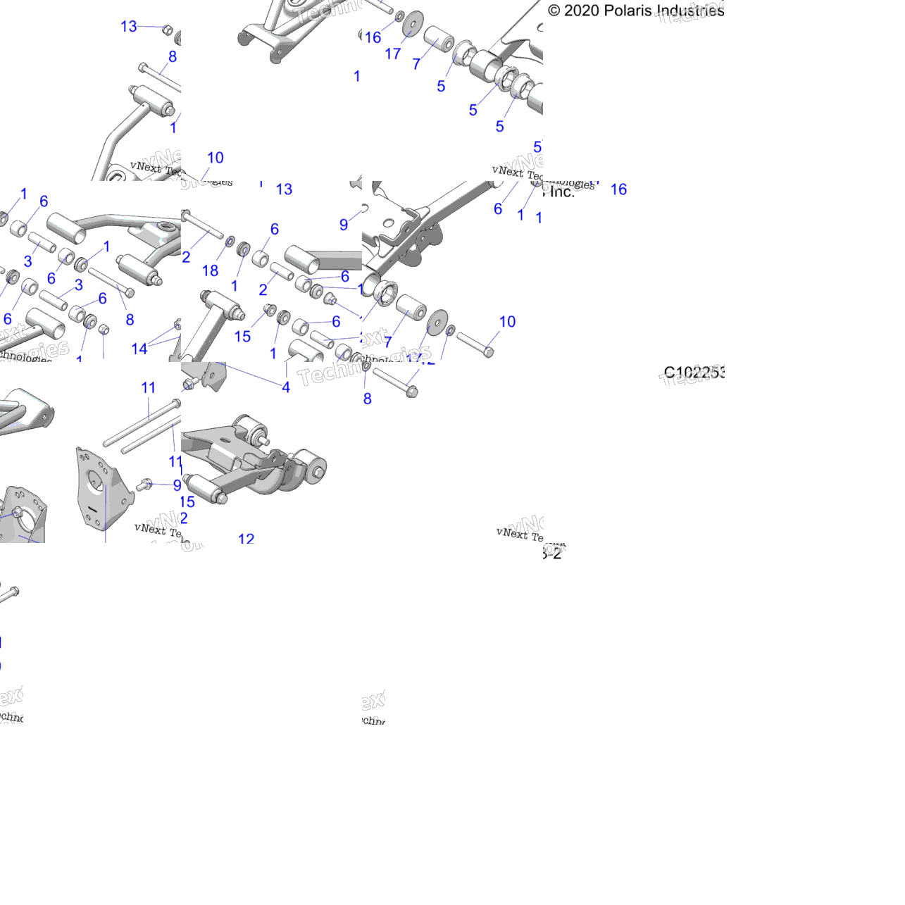 Suspension, Rear Control Arm, Mounting