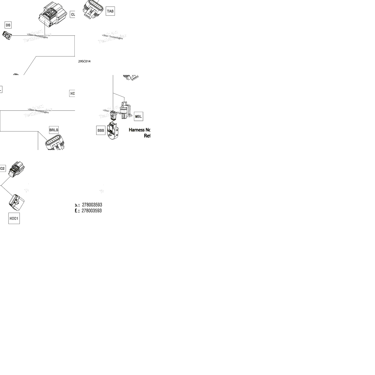 Electric - Steering Wiring Harness - 278003593