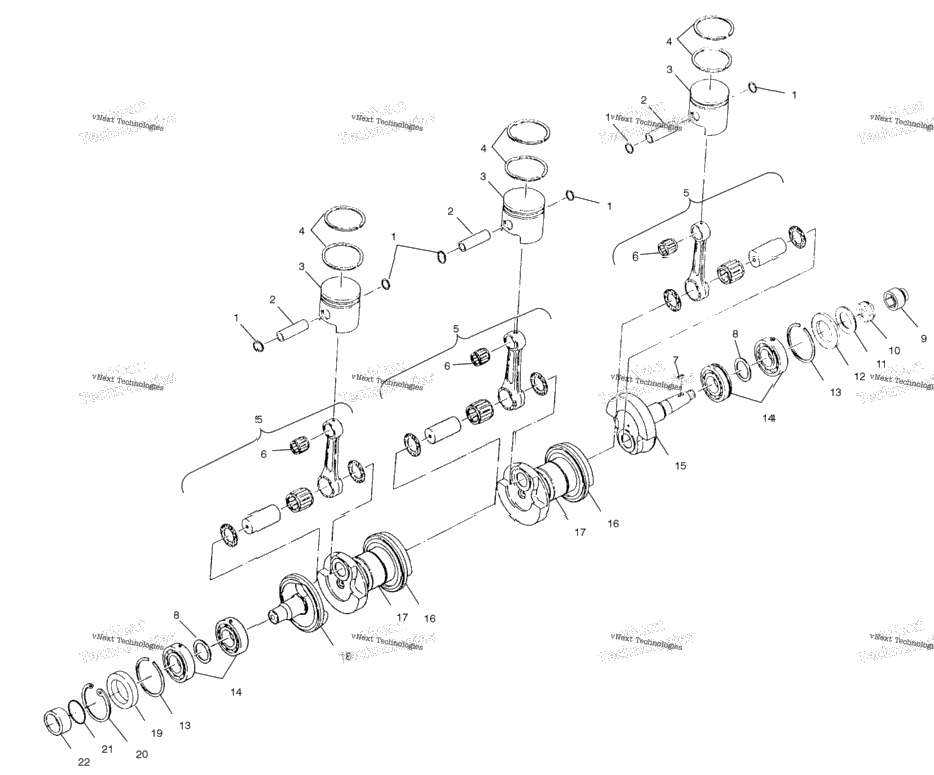 Crankshaft & Piston W004999i