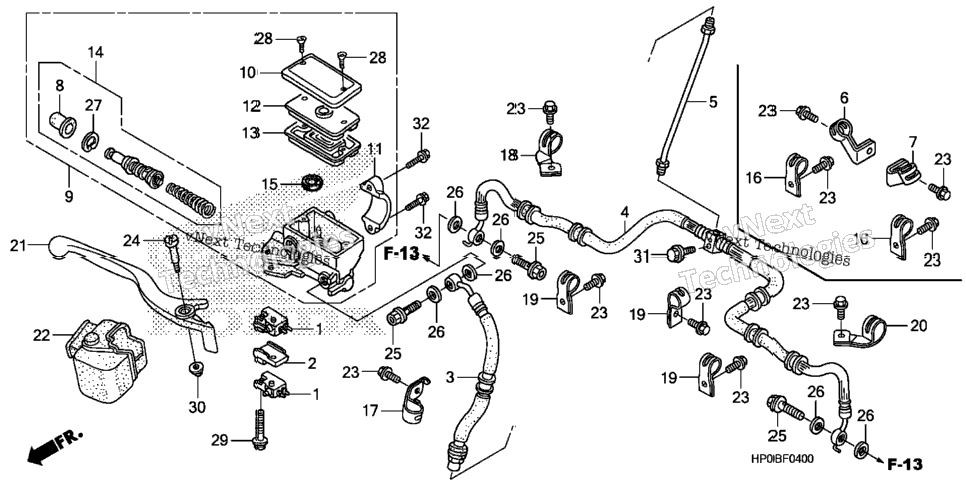 Front Brake Master Cylinder