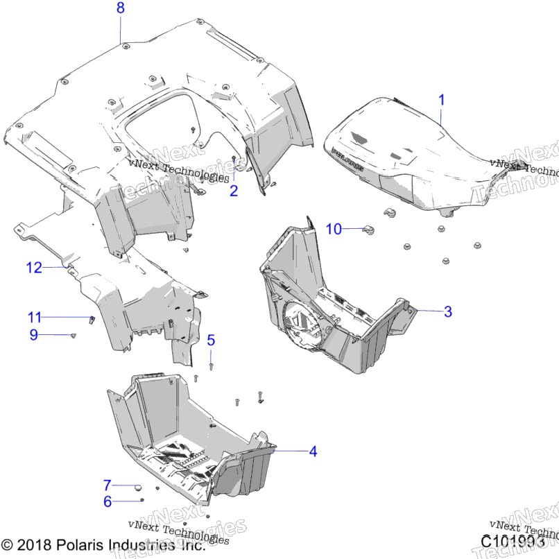 Body, Rear Cab, Seat & Footwells