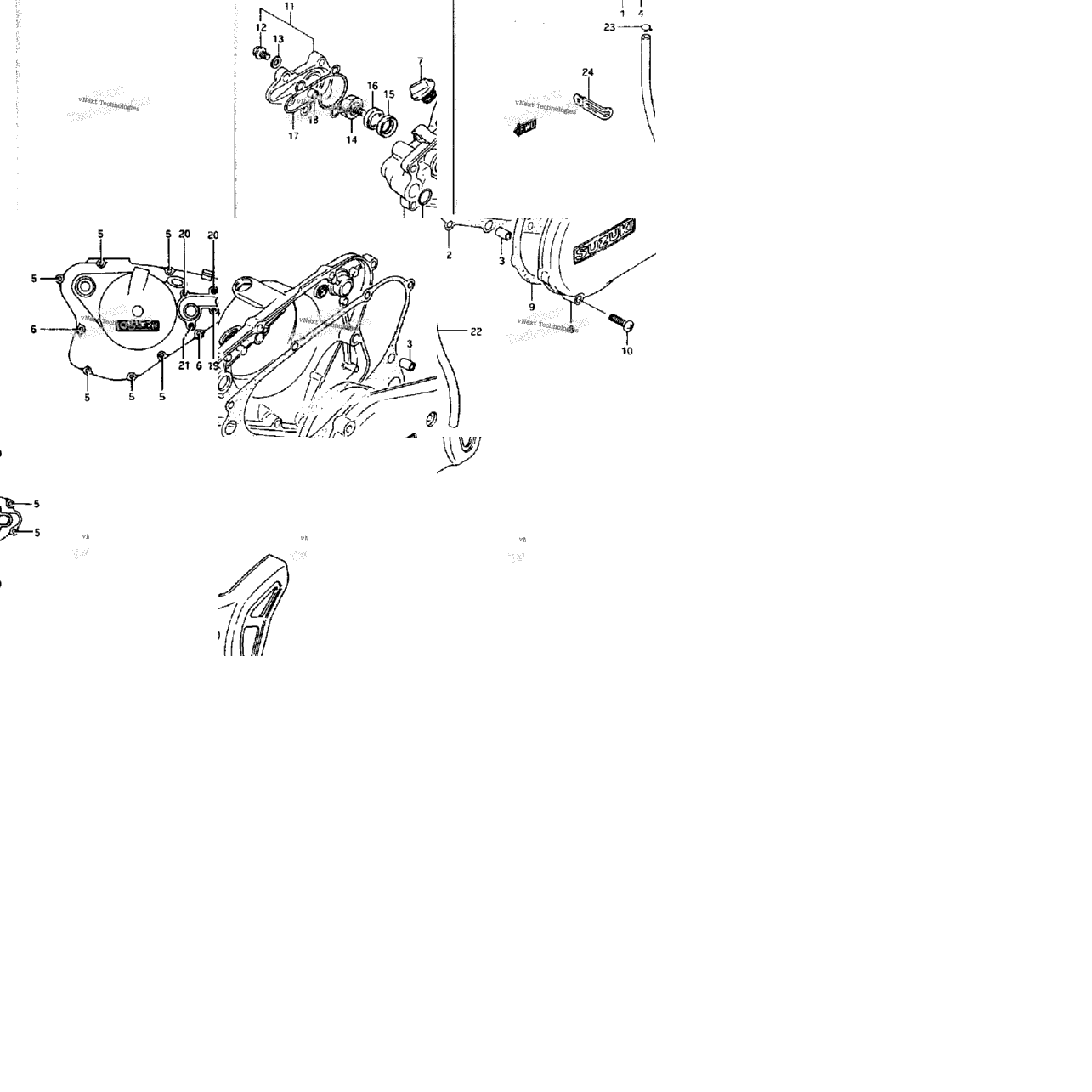 Crankcase Cover - Water Pump (Model G/H/J)