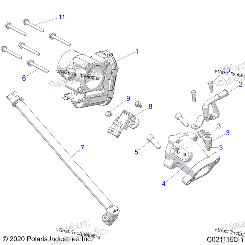 Engine, Throttle Body & Fuel Rail, Evap A20sej57b1/B4/B7/B9