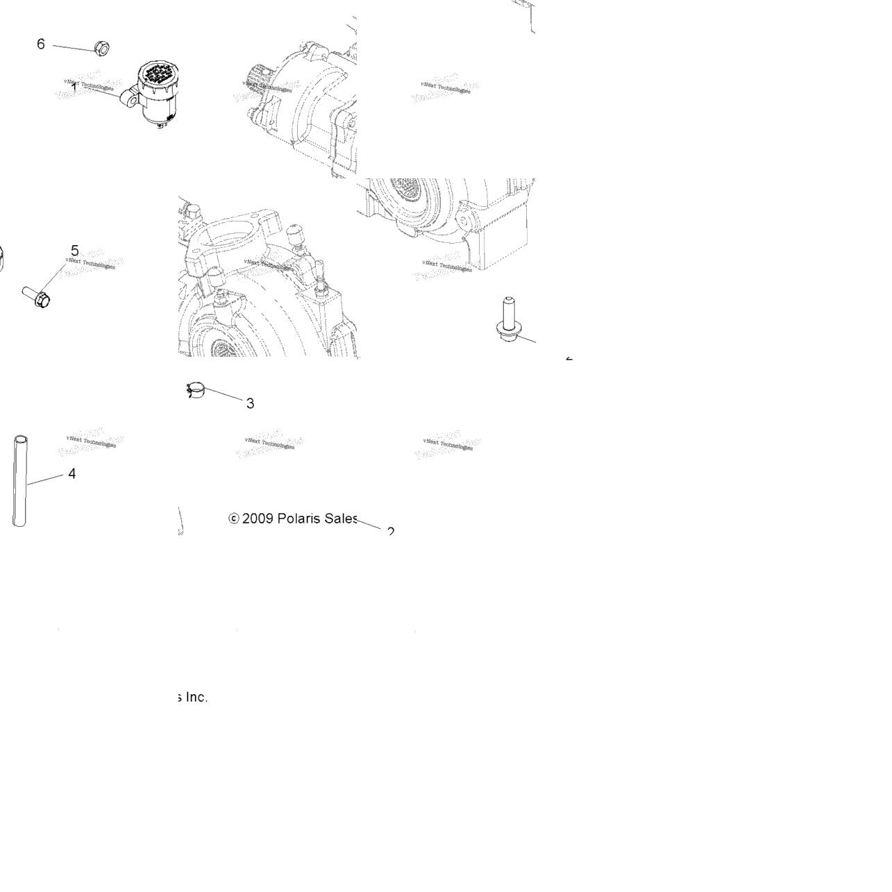 Drive Train, Gearcase Mounting, Front