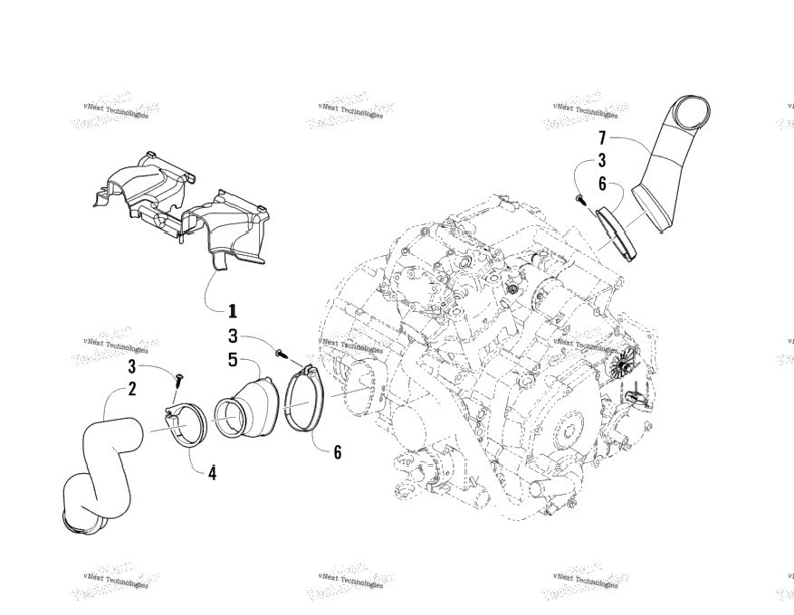 Case/Belt Cooling Assembly