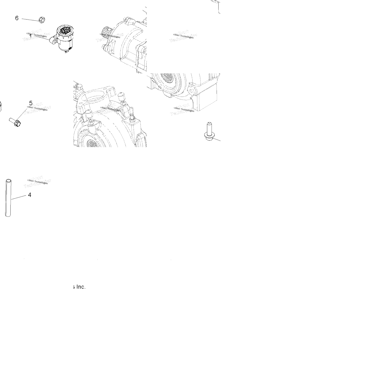 Drive Train, Gearcase Mounting, Front