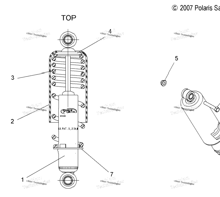 Suspension, Shock, Front Track (49Snowshockfront)