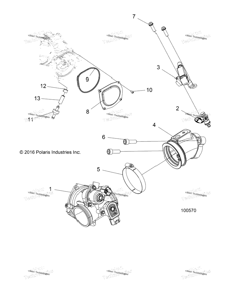Engine, Throttle Body & Fuel Rail
