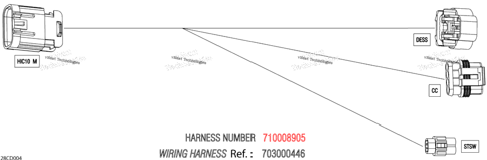 Electric - Key Wiring Harness - 710008905