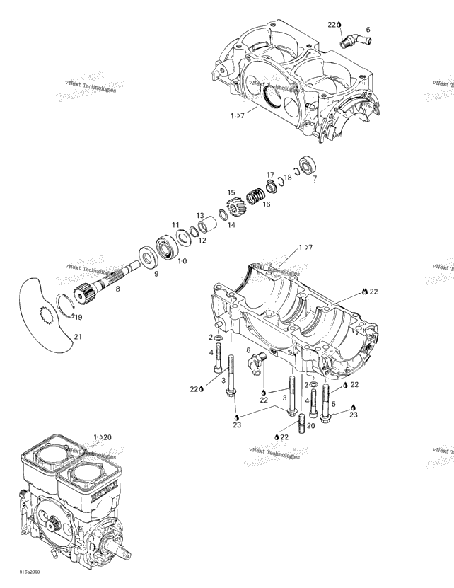 Crankcase, Rotary Valve