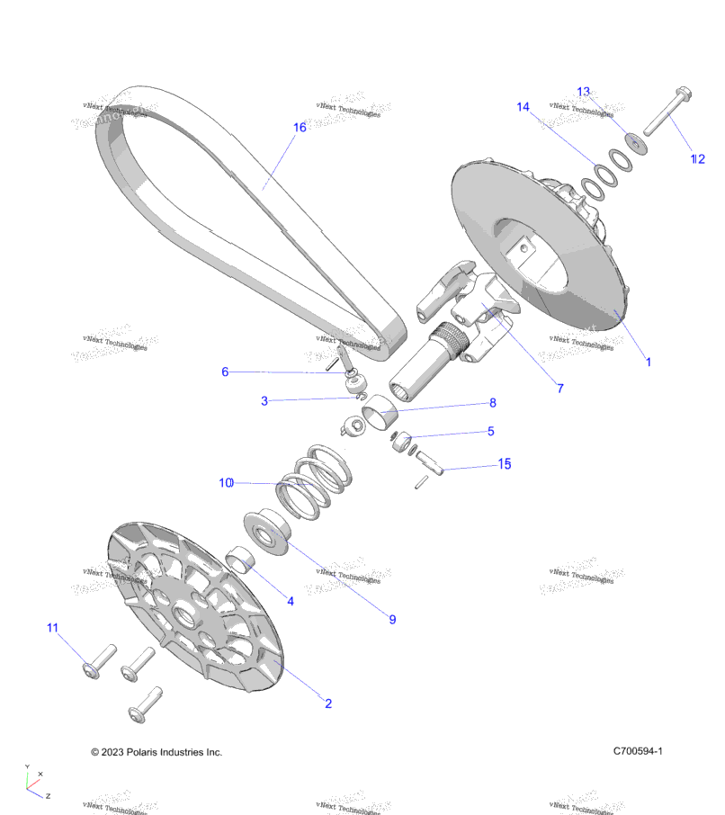 Drive Train, Secondary Clutch