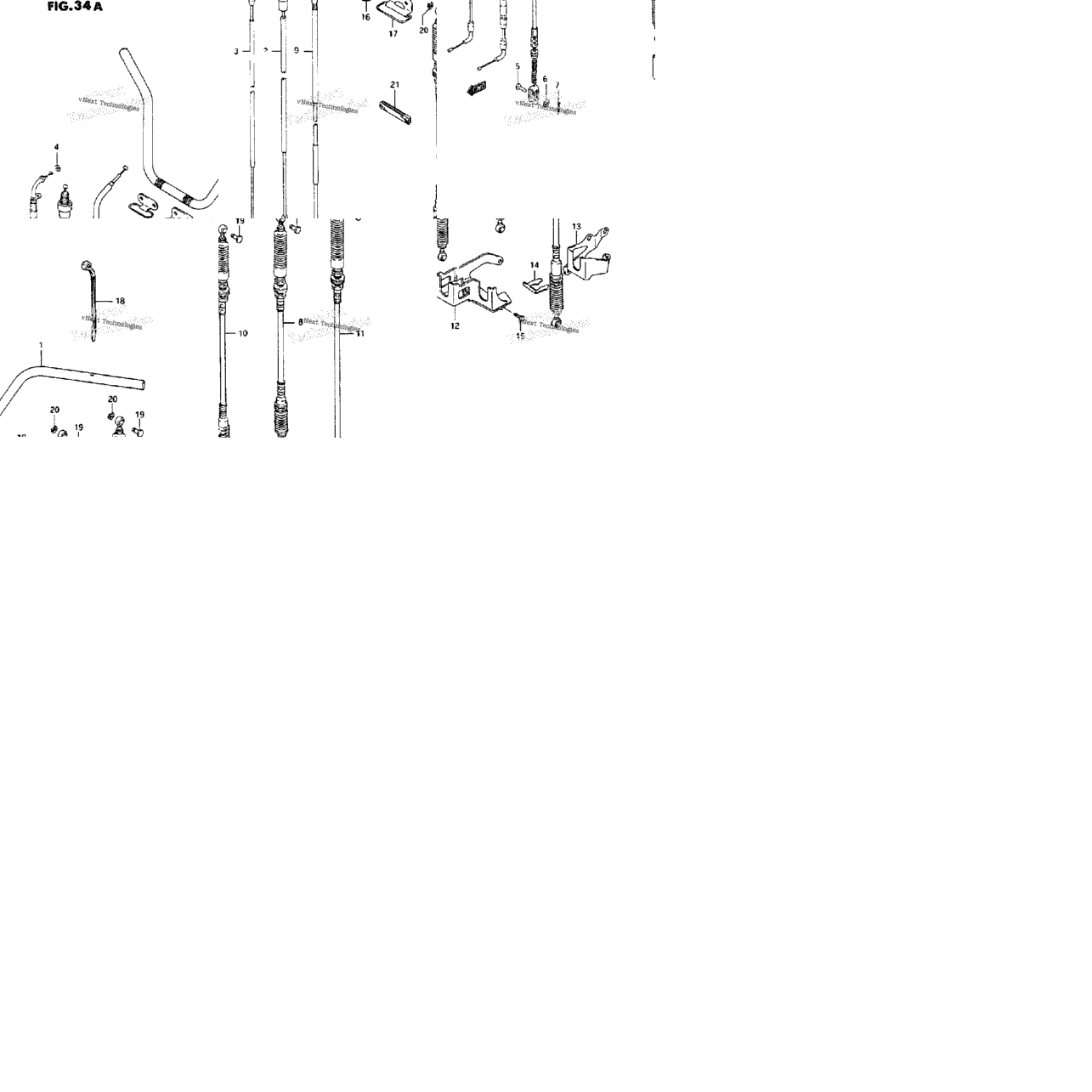 Handlebar Cable (Model L/M/N/P/R/S/T)