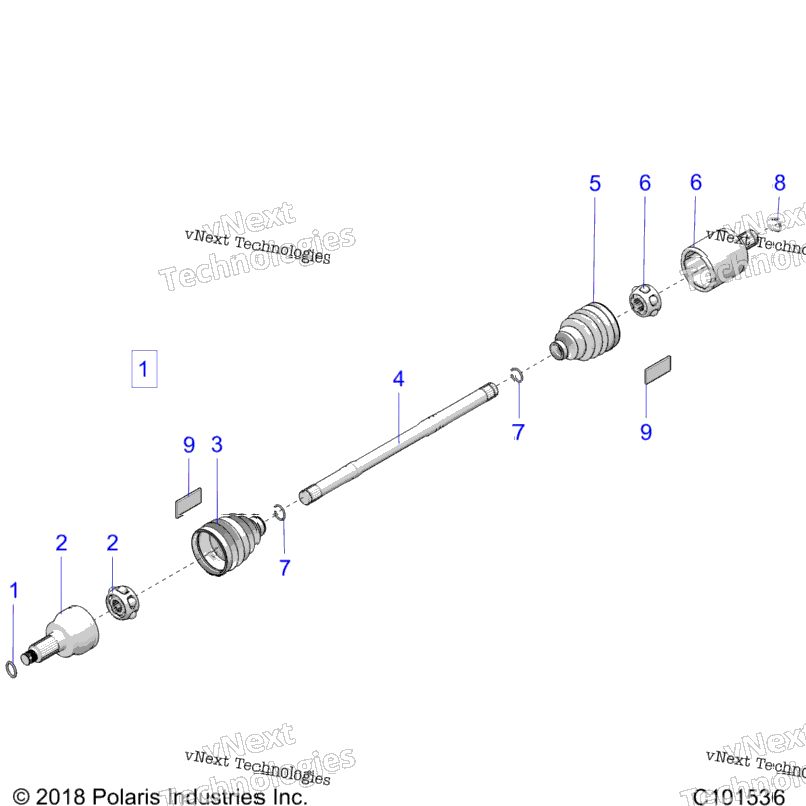 Drive Train, Front Drive Shaft /Le