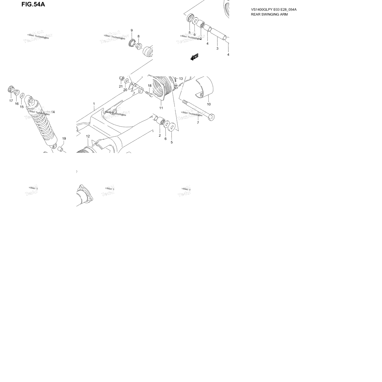Rear Swinging Arm (Model K1/K2/K3)