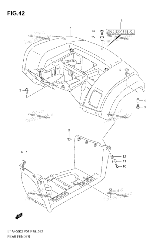 Rear Fender (Model K3)