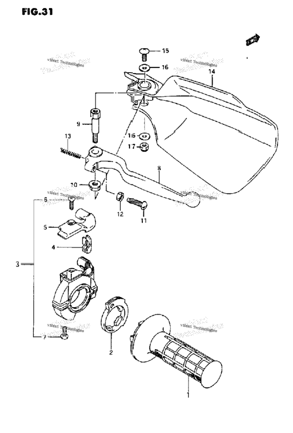 Right Knuckle Cover (Model K/L/M)
