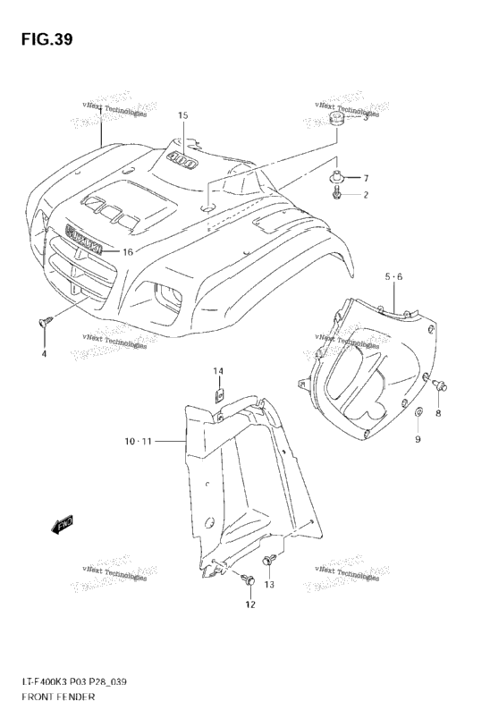 Front Fender (Model K3)