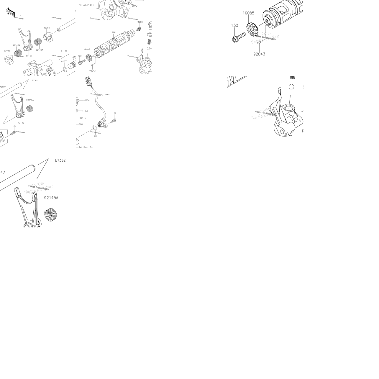 Gear Change Drum/Shift Fork(S)