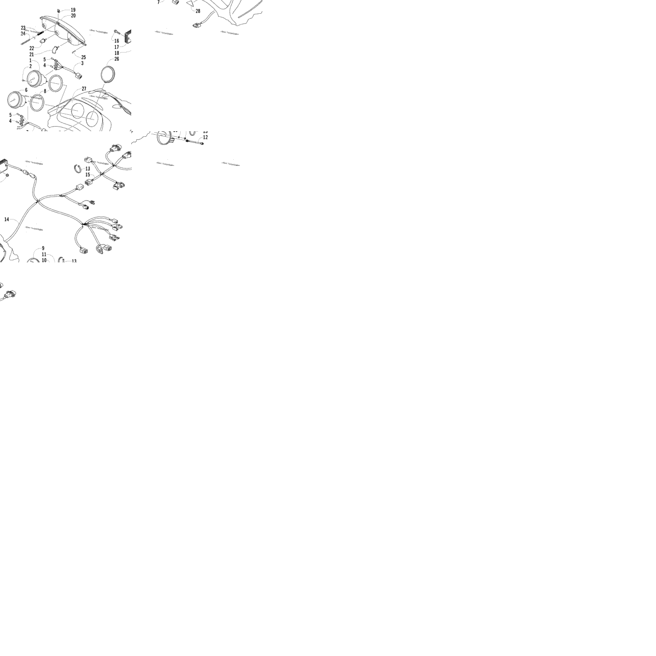 Headlight, Instruments, And Wiring Assemblies