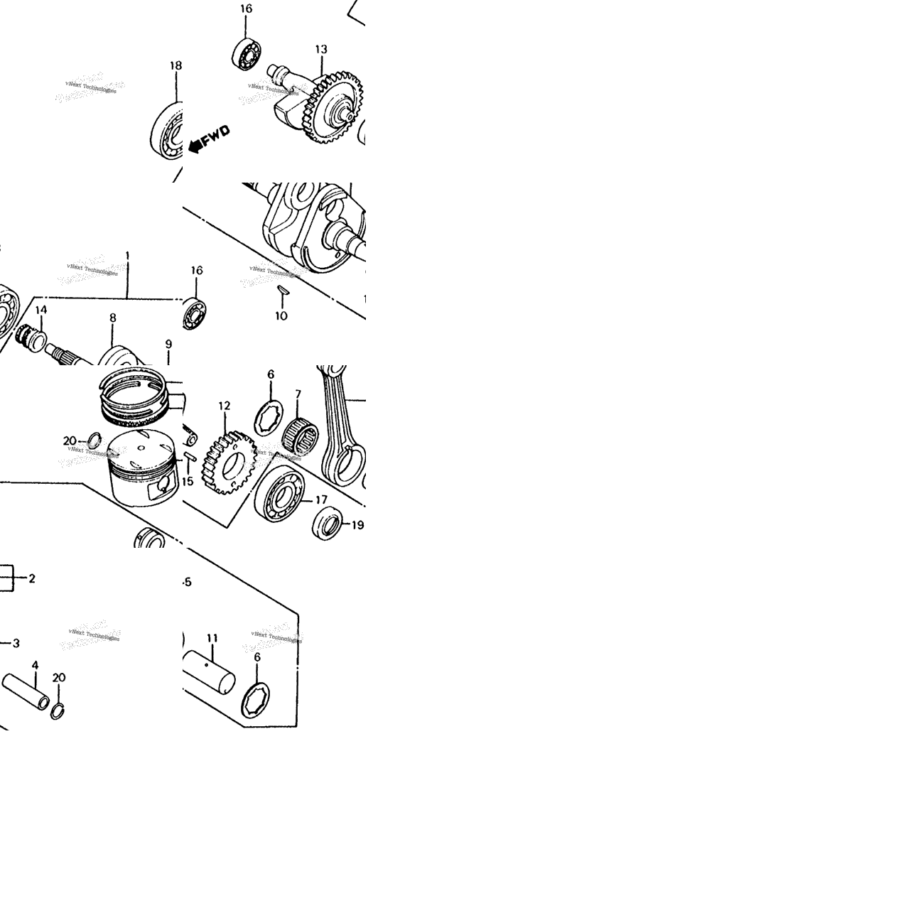 Crankshaft + Piston Piston