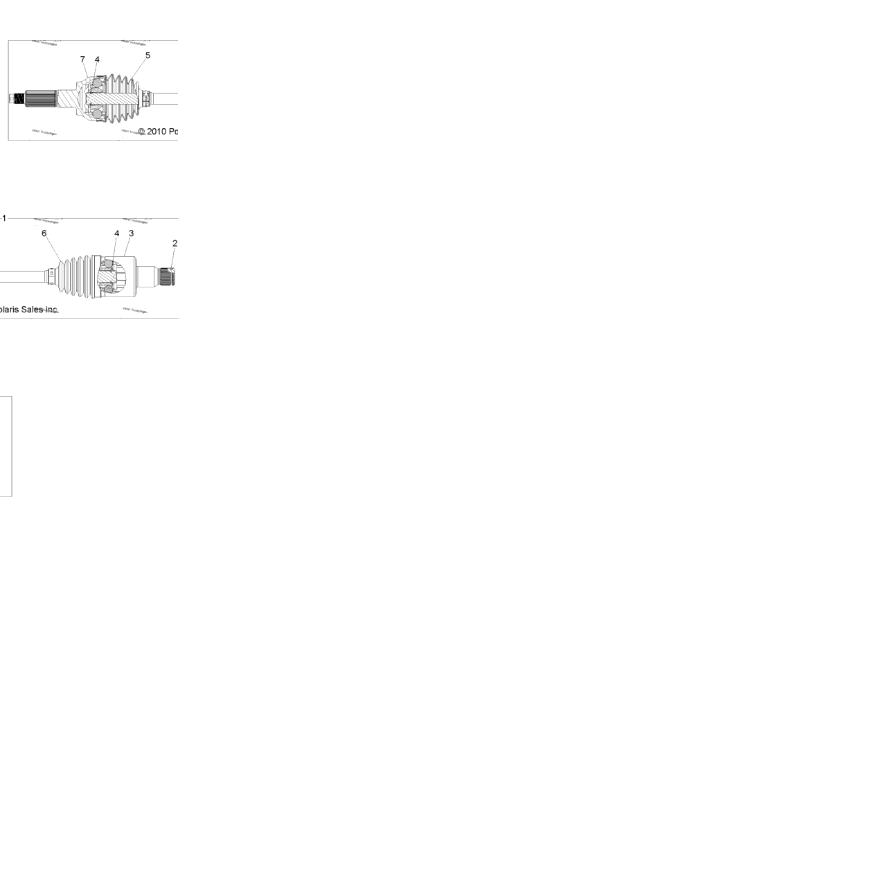 Drive Train, Rear Half Shaft