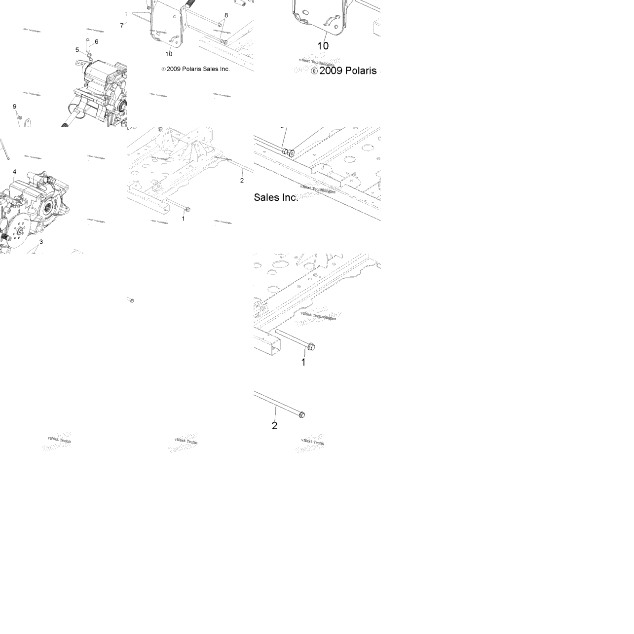 Drive Train, Main Gearcase Mounting All Options