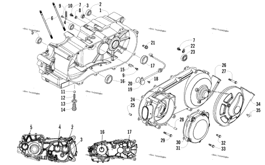 Left Crankcase And Cover Assembly